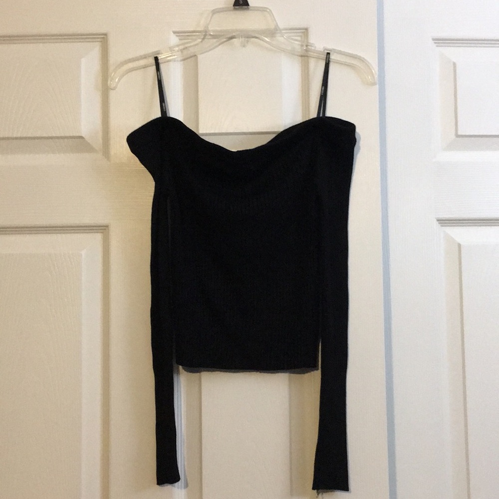 Black off shoulder sweater